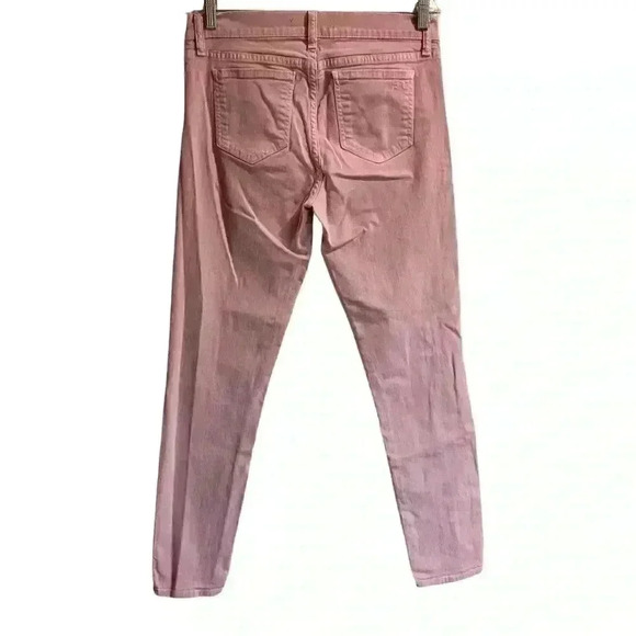 Rebecca Minkoff Soft Pink Thompson Twill Mid Rise Distressed Skinny Jeans - Picture 7 of 11